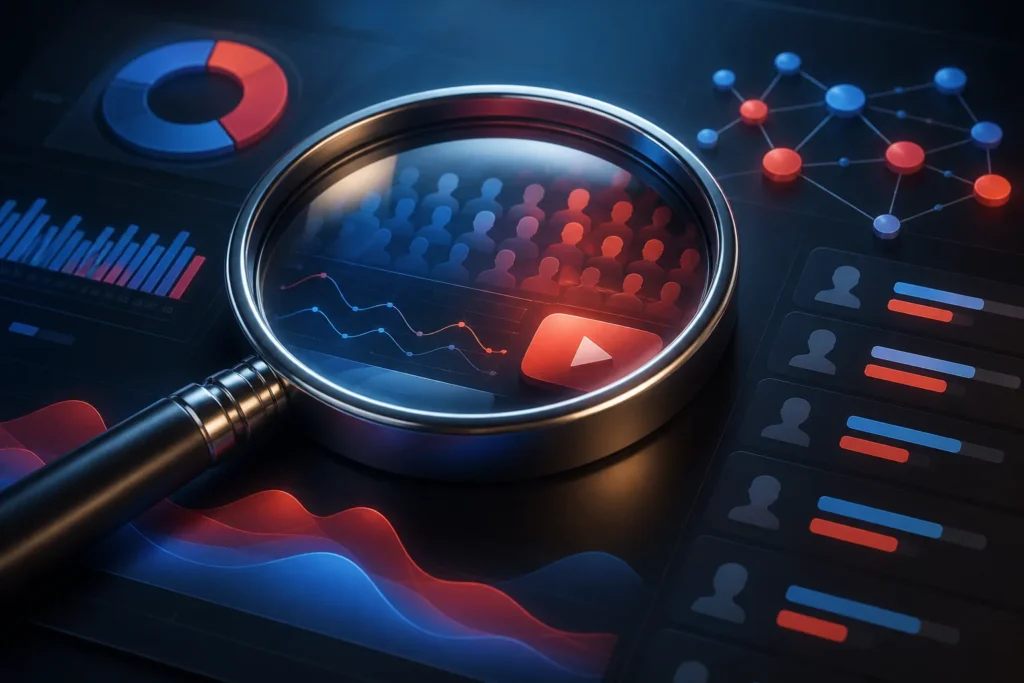 How do leading YouTube strategy services compare on audience research, channel positioning, topic planning, SEO, analytics