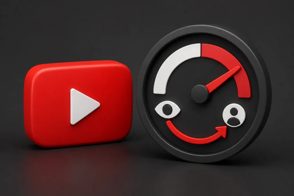 How is YouTube click-through rate calculated, and which impressions count toward it?