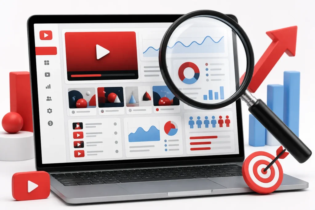 What does a YouTube channel audit service review, and what deliverables does it provide?