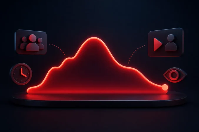 What does audience retention measure on YouTube, and how is it different from average view duration and click-through rate?